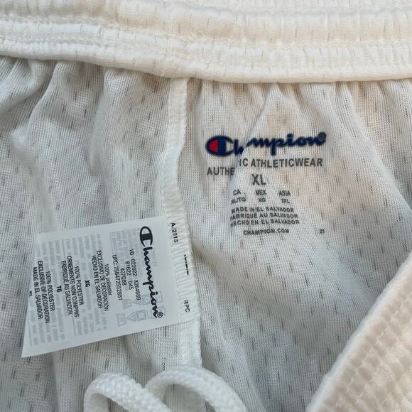 Champion Authentic Athleticwear White Mesh Shorts Men’s XL Gym Basketball NWT - Picture 3 of 9